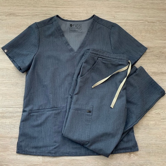 Figs Other - FIGS Heather Denim Scrubs set
